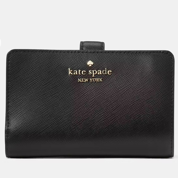 kate spade Handbags - Kate Spade Black Leather Wallet with God Lettering